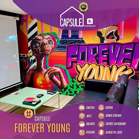 Capsule Forever Young - Jacuzzi - Sauna - Billard - Arcade De Jeux - Netflix & Home Cinema - Ping Pong Hastiere-par-dela 外观 照片