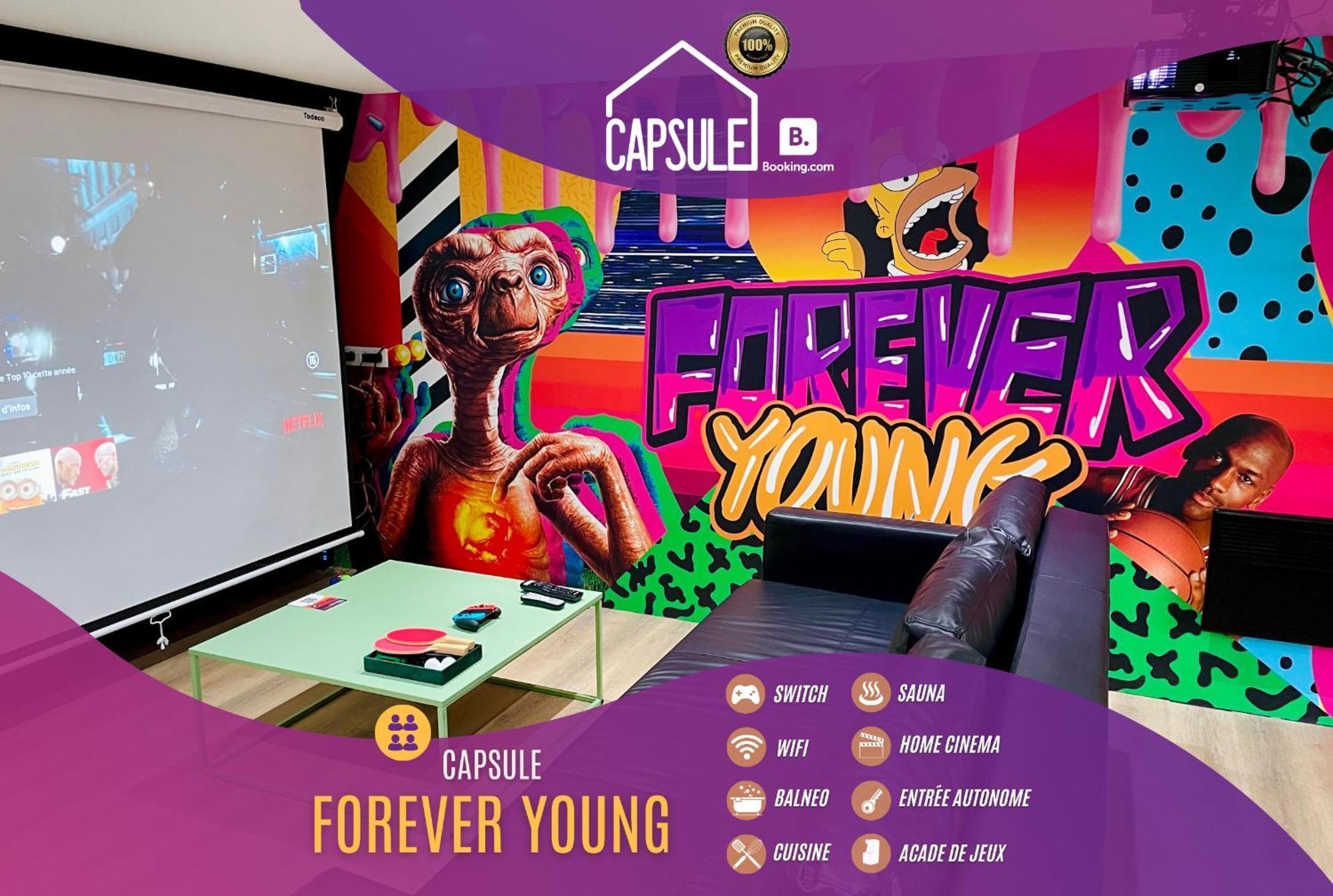 Capsule Forever Young - Jacuzzi - Sauna - Billard - Arcade De Jeux - Netflix & Home Cinema - Ping Pong Hastiere-par-dela 外观 照片